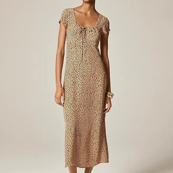 J. Crew Dresses & Skirts - J crew Squareneck slip dress in spot print